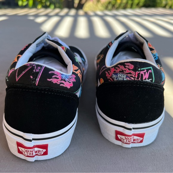 VANS old skool black neon NWT sz mens 9 sz woman’s 10.5 - Picture 4 of 14